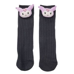 2/$20 Brand New Black/Purple Kuromi Socks Kids 6-10 Yrs